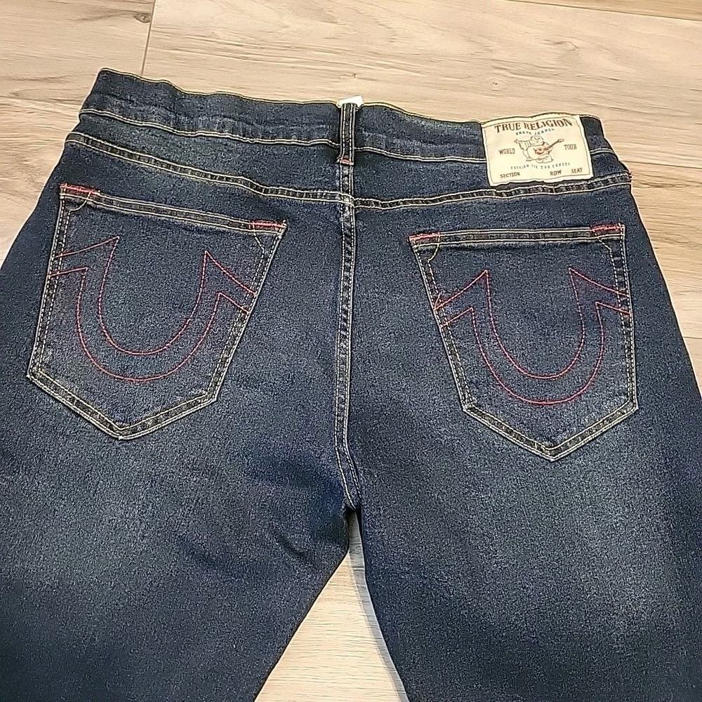 True Religion Ricky‎ Shorts Mens 34 Blue Relaxed Straight Raw Hem  Denim